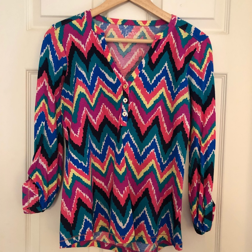 Lilly Pulitzer Hearts a Flutter Top